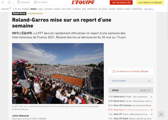 世界杯分组-张奔斗：法网推迟一周举行，三巨头战略面临调整